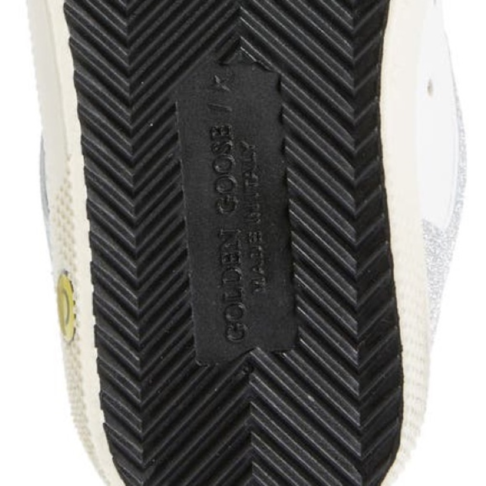 GOLDEN GOOSE May Superstar Silver Glitter Leather Sneakers BRAND NEW - Picture 13 of 15